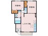 カーミー・呉竹Ｂ棟 2LDKの間取り