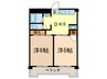 佐藤第一ビル 2DKの間取り