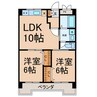 ファミール大畑 2LDKの間取り
