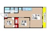 Sakura檀渓 2LDKの間取り