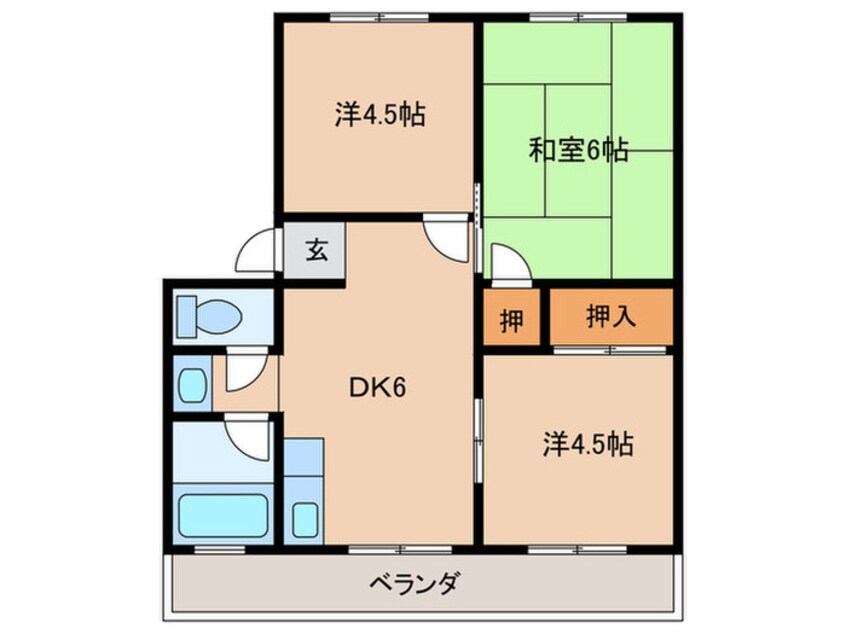 間取図 畔柳ハイツ