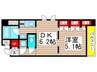フォレスト久屋公園 1DKの間取り