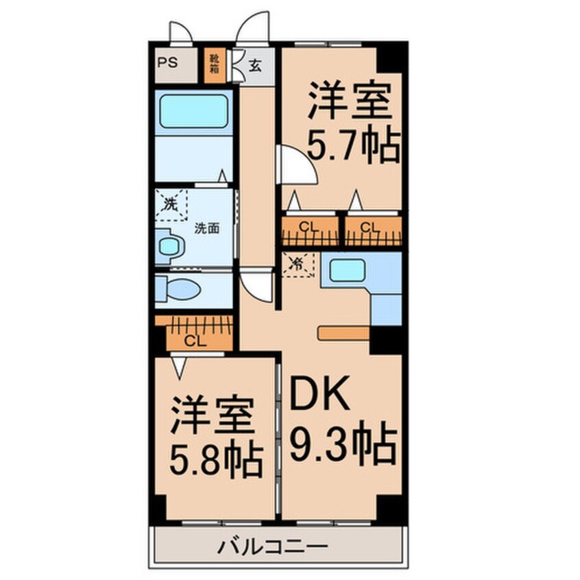 間取図 クレセール松岡２