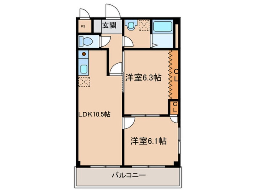 間取図 アマーブレＳＵＥＨＩＲＯ