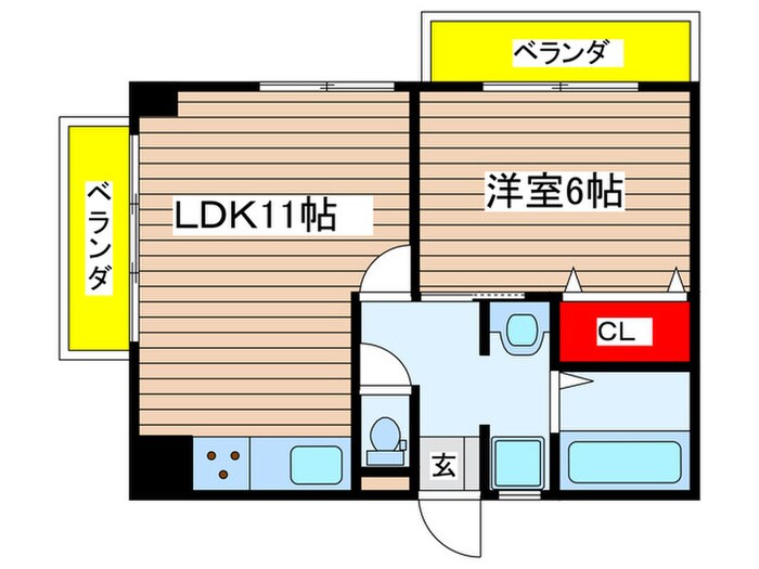 間取り図 グリーンコーポ富士見（２０４）