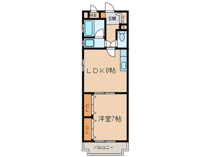 間取図 グリ－ンバレ－境松