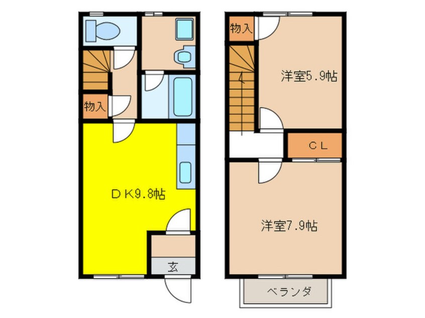 間取図 ファ－ニバルＯＧＩＨＡＲＡ