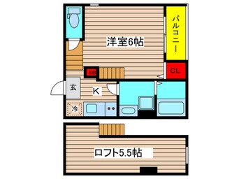 間取図 ハーモニーテラス明治Ⅱ