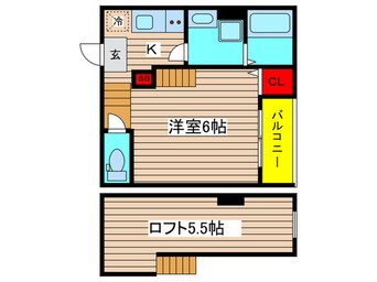 間取図 ハーモニーテラス明治Ⅱ