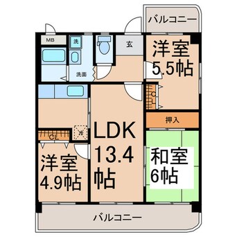 間取図 クオーレ佐千原