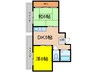 福信ビル 2DKの間取り