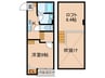 Ampio　reale庄内通 1Kの間取り