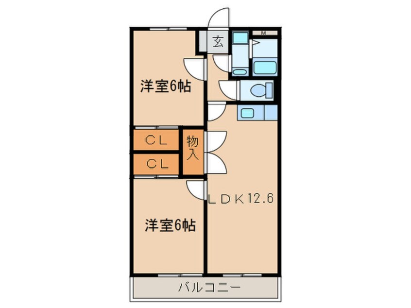 間取図 コンフォ－ル南川