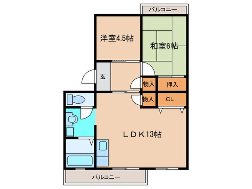 間取図 サニーホームズ横山