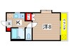 ドリ－ム川名 1Kの間取り