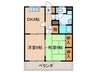 エスポアヒルズ 2DKの間取り