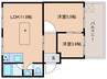 木曽川コーポラス（４０２） 2LDKの間取り