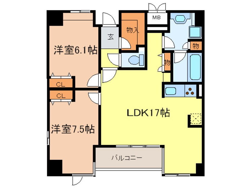 間取図 グラン・アベニュ－栄