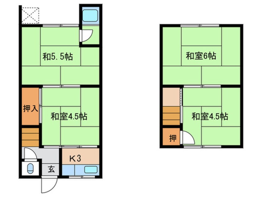 間取図 錦貸家