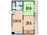 幸栄ハイツ城下 2DKの間取り