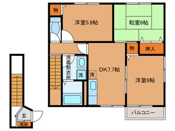 間取図 アメニティ鶴田