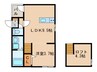 ＯＡＫＷＯＯＤ　ＶＩＬＬＡ 1LDKの間取り