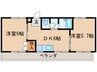 レジデンス日広 2DKの間取り