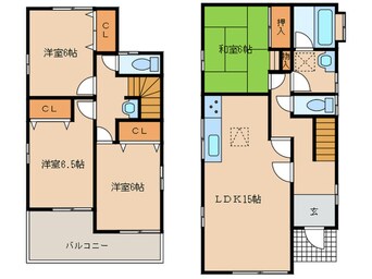 間取図 幸心２丁目木村様貸家