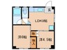 ファースト徳川 2LDKの間取り