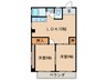ファースト徳川 2LDKの間取り