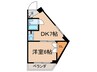 サンプラーザ 1DKの間取り