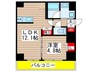 プレミアム大須 1LDKの間取り