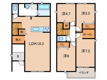 間取図 ﾏｲﾎｰﾑﾈｸｽﾄ豊田美里2号棟