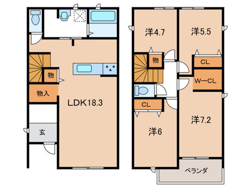 間取図 ﾏｲﾎｰﾑﾈｸｽﾄ豊田美里2号棟