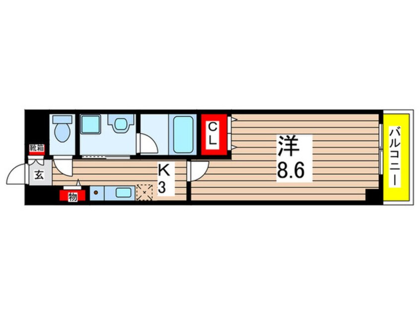 間取図 ﾆｭ-ｼﾃｨｱﾊﾟ-ﾄﾒﾝﾂ円上町