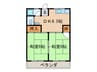 南荘マンション 2DKの間取り