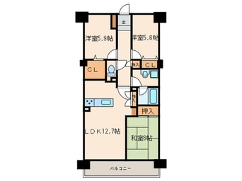 間取図 バンベール新生公園(605)