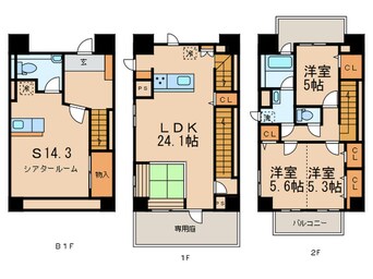 間取図 蜜柑山レジデンス　東棟