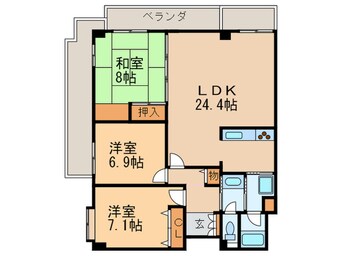 間取図 シャトレ御棚