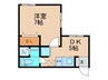 スタービル 1DKの間取り