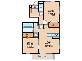 間取図 ヴェルドミールＫ