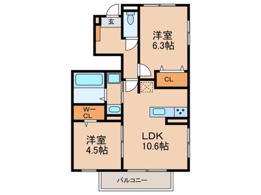 間取図 ヴェルドミールＫ