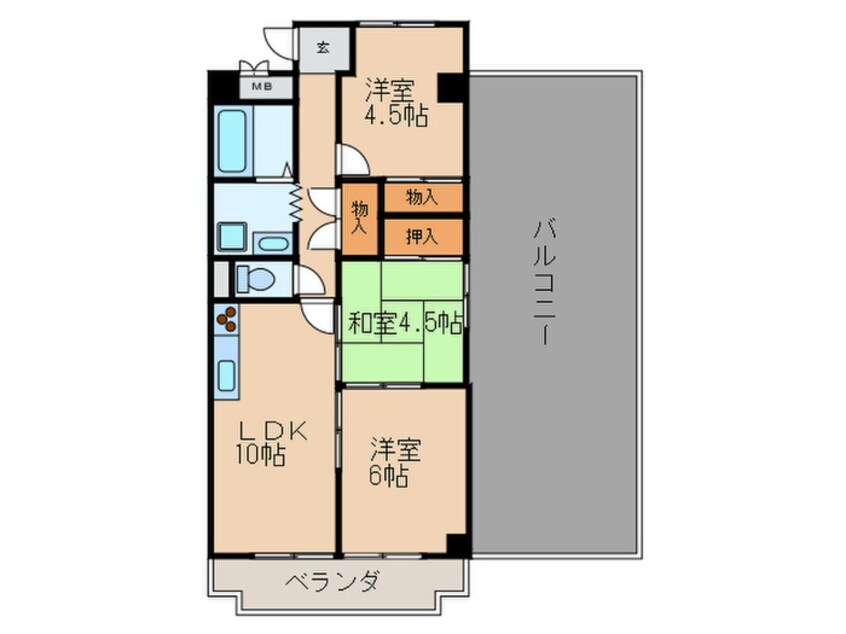 間取図 パティオクラブ滝ノ水