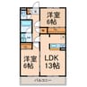 Ｐｏｒｔａｌ Ｎａｒａｗａ 2LDKの間取り