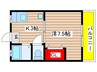 ベルアージュ 1Kの間取り