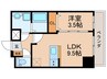 プレサンス高畑ルミア 1LDKの間取り