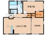 フォレスタ　B 2LDKの間取り