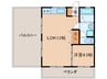 伊藤ビル徳川 1LDKの間取り