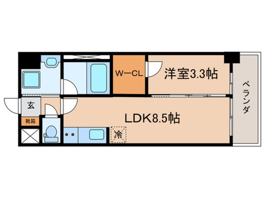 間取図 S-RESIDENCE烏森aureate
