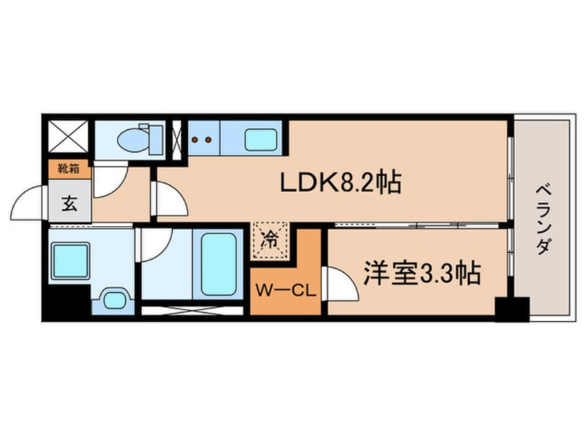間取図 S-RESIDENCE烏森aureate